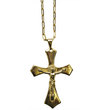 Crucifixo com Corrente Dourado 