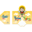 Cartão Anjinhos do Brasil "Vim voando para ...Te encher de flores"