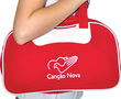Bolsa com logo Canção Nova vermelha