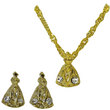 Conjunto com brincos, pingente e corrente Nossa Senhora Aparecida
