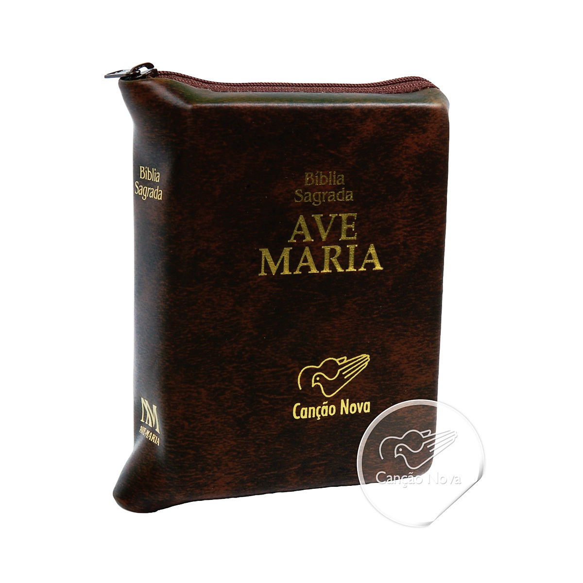 BÍBLIA AVE MARIA GRANDE COM ZIPPER